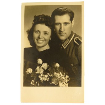 German Unteroffizier with his wife. 30.12.1943. Espenlaub militaria